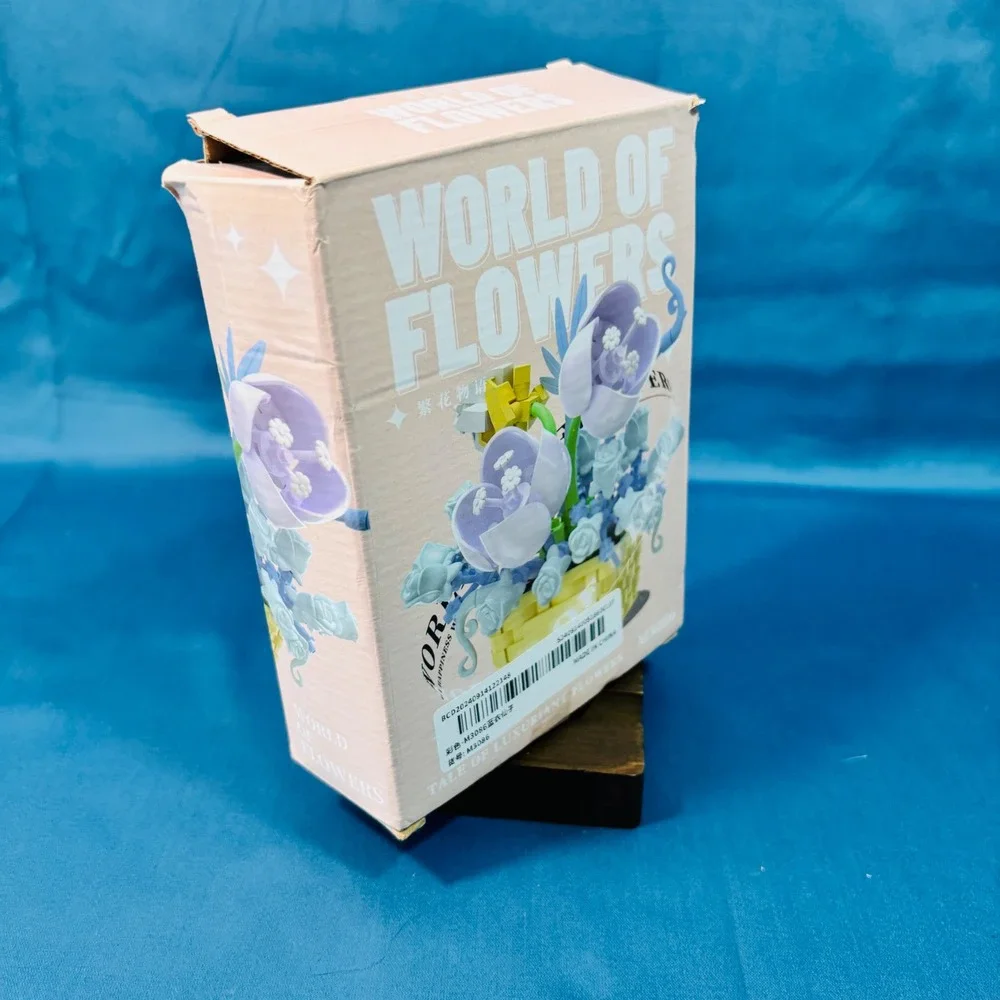 World of Flowers M3086 Blue Fairy 166pc Mini Flower Building Block Set